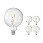 Mehrfachpackung 5x Calex Smart Tuya Wifi E27 Globe Fadenlampe 7.5W 1055lm - 818-830 Abstimmbares Weiß | Dimmbar - Ersatz für 75W 