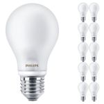 Mehrfachpackung 10x Philips Corepro LED Glühbirne E27 Birne Matt 7W 806lm - 827 Extra Warmweiß | Ersatz für 60W