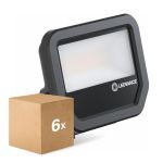 Mehrfachpackung 6x Ledvance Led-Scheinwerfer Aluminium Schwarz 17W 2200lm 100D - 830  | IP66 - Symmetrisch