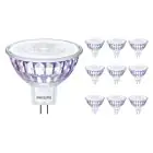 Mehrfachpackung 10x Philips Master Value LED Spot GU5.3 MR16 7.5W 621lm 36D - 927 Extra Warmweiß | Höchste Farbwiedergabe - Dimmbar - Ersatz für 50W