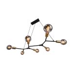 Nordlux Suspension Luminaire Josefine Métal Noir | IP20 - Convient pour 7x E27