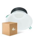 Lot 4x Philips Spot Encastrable LED Coreline DN142B Aluminium Blanc 19.2W 2300lm 60D - 830  | Diamètre 200mm - IP20 - Blanc Réflecteur