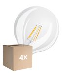 Lot 4x Osram LED Superstar E27 Globe G125 Filament Claire 11W 1521lm - 927 Blanc Très Chaud | Meilleur Rendu De Couleur - Remplacement 100W
