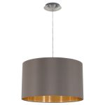 Eglo Suspension Luminaire Maserlo Échantillon Nickel Satiné | Convient pour E27
