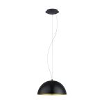 Eglo Suspension Luminaire Gaeta 1 Échantillon Noir Dorée | IP20 - Convient pour 1x E27 