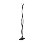 Eglo Lampadaires Salon Lasana 3 Échantillon Aluminium Noir 17W 2300lm - 830 Blanc Chaud | IP20