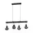 Eglo Suspension Luminaire Townshend 7 Échantillon Bois Noir | IP20 - Convient pour 4x E27 