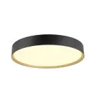 SLV Decona 42 Plafonnier Aluminium Noir Dorée Ronde 23W 2680lm - 930-940 CCT | IP44 - Meilleur Rendu De Couleur - Dimmable 
