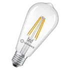 Ledvance Classic LED Edison E27 Poire Filament Claire 3.8W 806lm - 827 Blanc Très Chaud | Remplacement 60W
