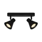 Nordlux Eik 2 Spot Métal Noir | Convient pour 2x GU10