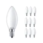 Lot 10x Philips Corepro LED Bougie E14 Dépolie 4.3W 470lm - 827  | Remplacement 40W