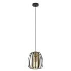 Eglo Suspension Luminaire Encinitos Noir, Dorée | Convient pour E27